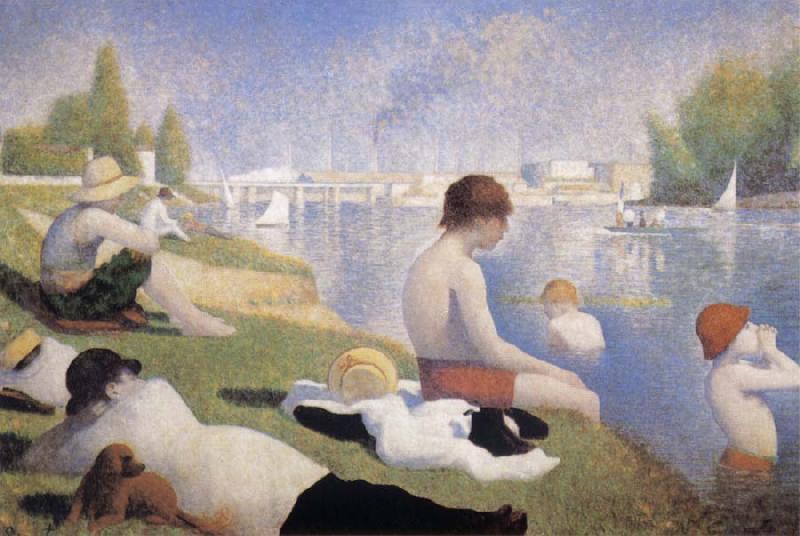 Georges Seurat Bathers at Asnieres oil painting image
